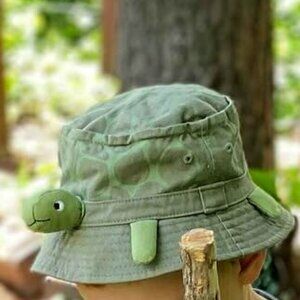 Cute GYMBOREE Green Turtle Summer Beach Sun Bucket Hat Size 2T-3T